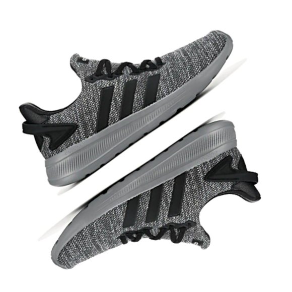 adidas Men’s Lite Racer Running Shoes Grey Black - Picture 4 of 10